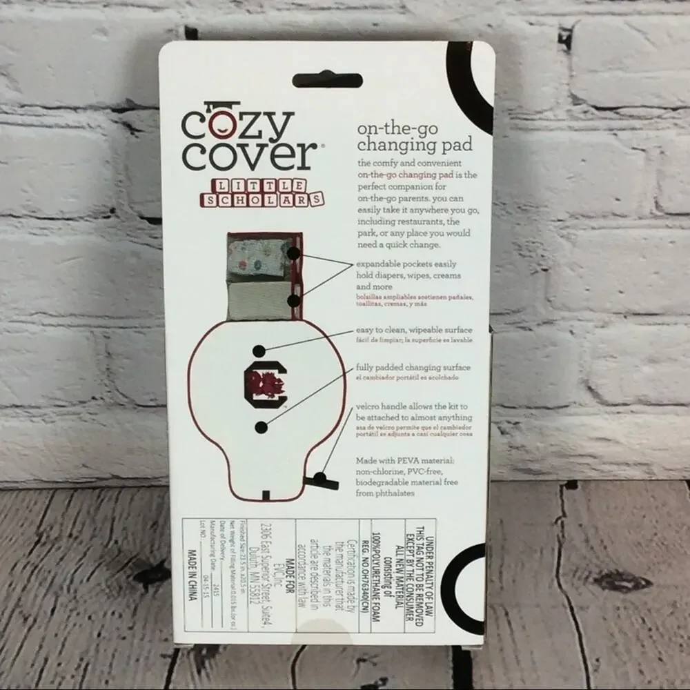 NCAA SC GAMECOCKS Cozy Cover Diaper Changing Pad